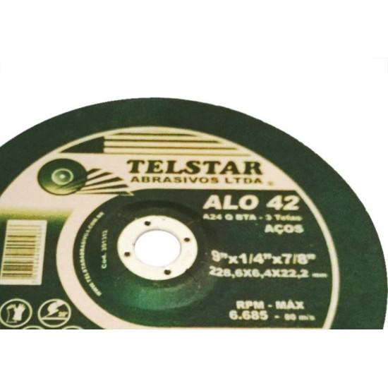 Disco Desbaste Telstar Ferro 9'' 301312 - Kit C/5 
