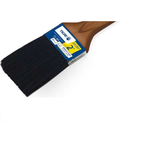 Pincel Trincha Pintura Tigre 571 X 1.1/2'' Preta - Kit C/12