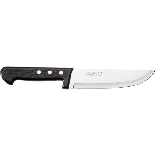 Faca Tramontina Cozinha Inox Cabo Preto 07'' - Kit C/12