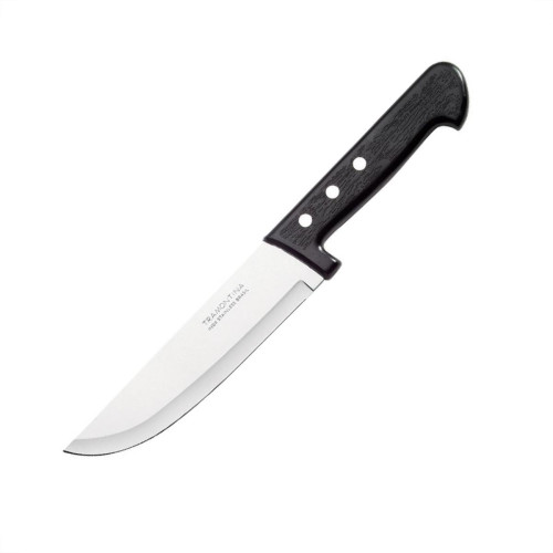 Faca Tramontina Cozinha Inox Cabo Preto 07'' - Kit C/12