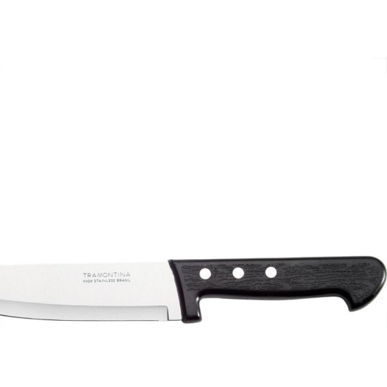 Faca Tramontina Cozinha Inox Cabo Preto 07'' - Kit C/12