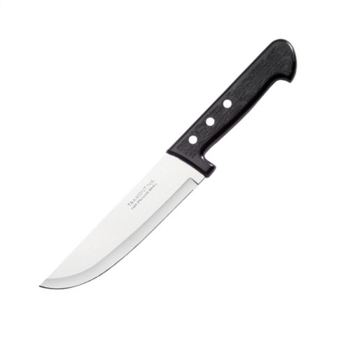 Faca Tramontina Cozinha Inox Cabo Preto 08'' - Kit C/12 Faca Tramontina Cozinha Inox Cabo Preto 08'' - Kit C/12