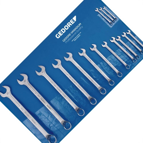 Chave Combinada Gedore Cromo Vanadium 6 A 32Mm Com 15 Pecas 2603 Chave Combinada Gedore Cromo Vanadium 6 A 32Mm Com 15 Pecas 2603
