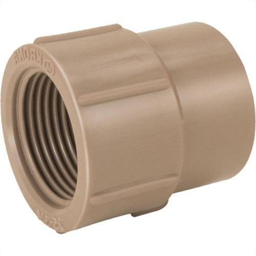 Luva Marrom Krona Liso Rosca 20Mm X 1/2'' 487 - Kit C/50 Luva Marrom Krona Liso Rosca 20Mm X 1/2'' 487 - Kit C/50
