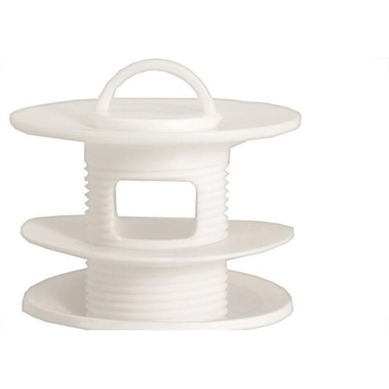 Valvula Lavatorio Plastica Amanco Branca Com Ladrao 6 11885 - Kit C/20 Valvula Lavatorio Plastica Amanco Branca Com Ladrao 6 11885 - Kit C/20