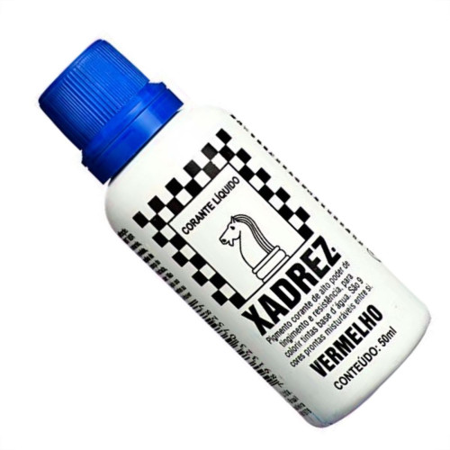 Corante Xadrez Azul 50Ml Para Tinta - Kit C/12 Corante Xadrez Azul 50Ml Para Tinta - Kit C/12