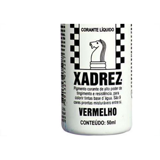 Corante Xadrez Azul 50Ml Para Tinta - Kit C/12 Corante Xadrez Azul 50Ml Para Tinta - Kit C/12