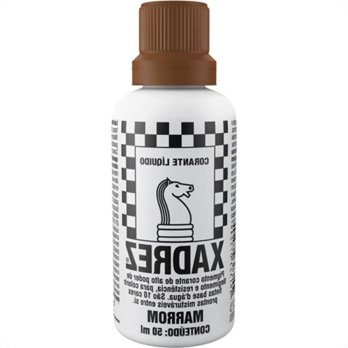 Corante Xadrez Marrom 50Ml Para Tinta - Kit C/12 Corante Xadrez Marrom 50Ml Para Tinta - Kit C/12