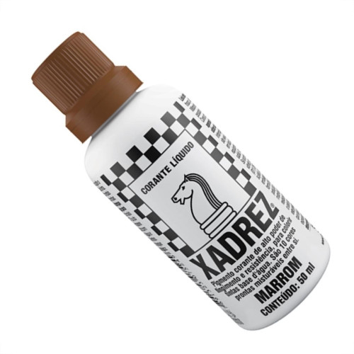 Corante Xadrez Marrom 50Ml Para Tinta - Kit C/12 Corante Xadrez Marrom 50Ml Para Tinta - Kit C/12
