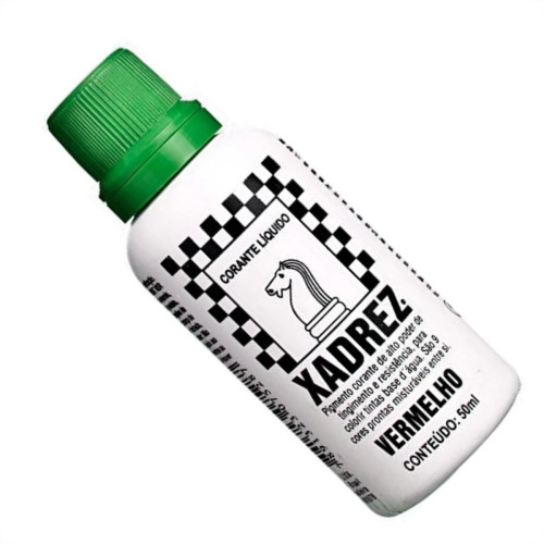 Corante Xadrez Verde 50Ml Para Tinta - Kit C/12 Corante Xadrez Verde 50Ml Para Tinta - Kit C/12