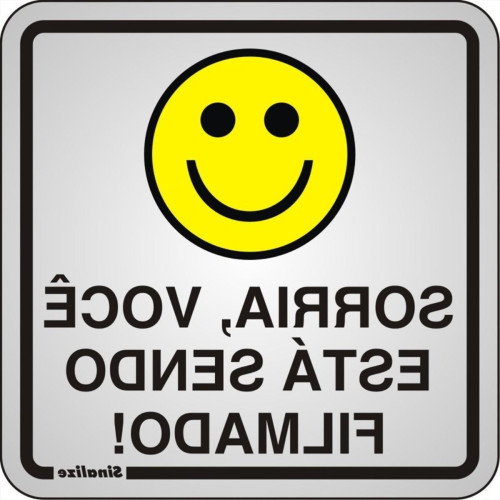 Placa Sinalizacao Aluminio 15X15 ''Sorria,Voce Esta Sendo Filmado'' 120Aq Placa Sinalizacao Aluminio 15X15 ''Sorria,Voce Esta Sendo Filmado'' 120Aq