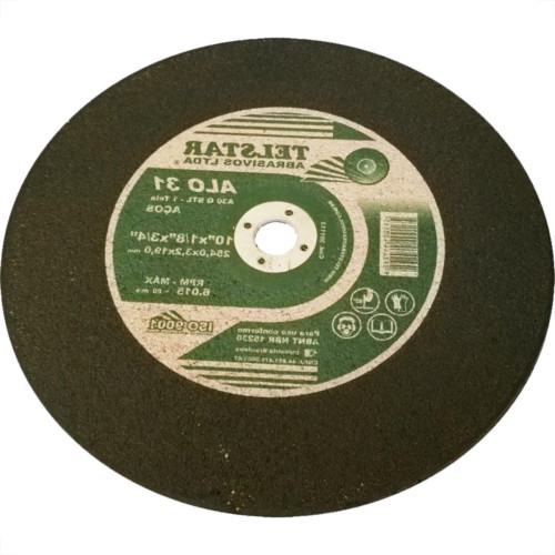 Disco De Corte Para Ferro Telstar 10 X 1/8 X 3/4 1 Tela 301113 - Kit C/5 