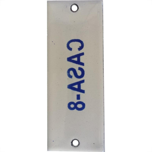 Placa Esmaltada Caiado 3X8 Casa 8 Placa Esmaltada Caiado 3X8 Casa 8