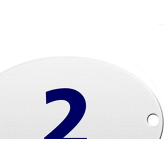 Numero Oval Chapa Esmaltado Caiado 2 - Kit C/10