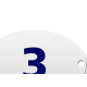 Numero Oval Chapa Esmaltado Caiado 3 - Kit C/10