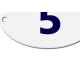 Numero Oval Chapa Esmaltado Caiado 5 - Kit C/10