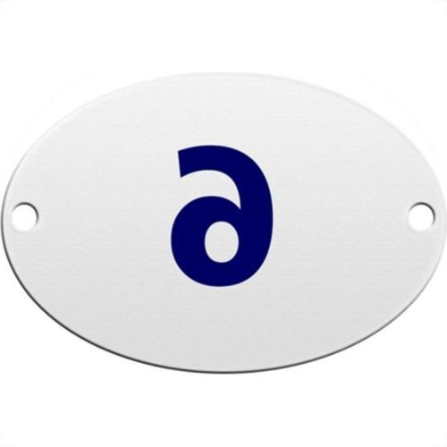 Numero Oval Chapa Esmaltado Caiado 6/9 - Kit C/10