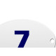 Numero Oval Chapa Esmaltado Caiado 7 - Kit C/10