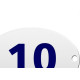 Numero Oval Chapa Esmaltado Caiado 10 - Kit C/10