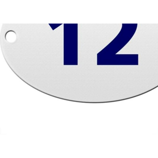 Numero Oval Chapa.Esmaltado.Caiado 12 - Kit C/10