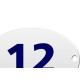 Numero Oval Chapa.Esmaltado.Caiado 12 - Kit C/10