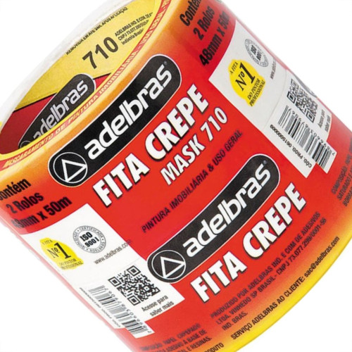 Fita Crepe Adelbras Mask 48X50M - Kit C/2