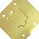 Placa Piso Latao 4X4''Tomada Fone''Com 1 Tampa Unha Pp21/00 Placa Piso Latao 4X4''Tomada Fone''Com 1 Tampa Unha Pp21/00