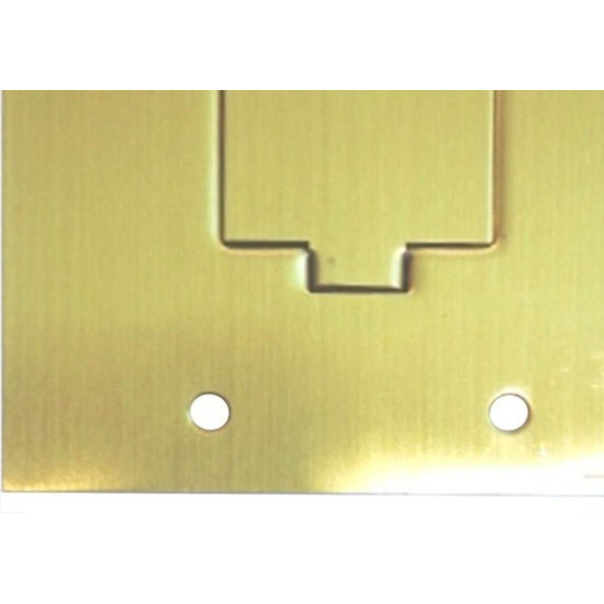 Placa Piso Latao 4X4''Tomada Fone''Com 1 Tampa Unha Pp21/00 Placa Piso Latao 4X4''Tomada Fone''Com 1 Tampa Unha Pp21/00