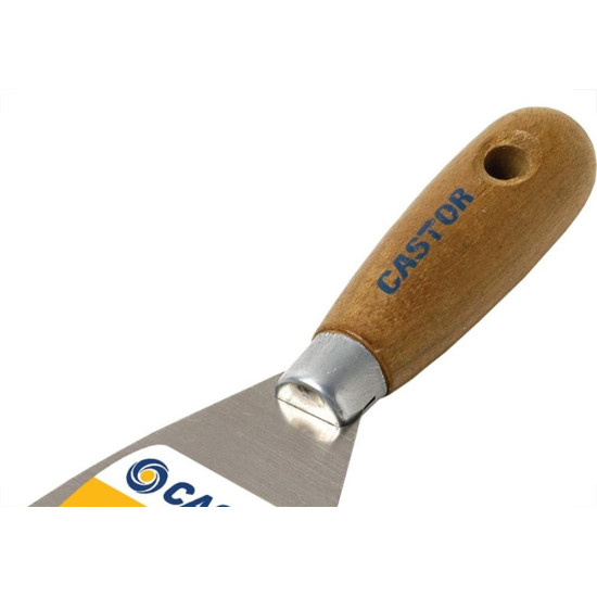 Espatula Parede Castor Laminada Cabo Madeira 80Mm 392 Espatula Parede Castor Laminada Cabo Madeira 80Mm 392