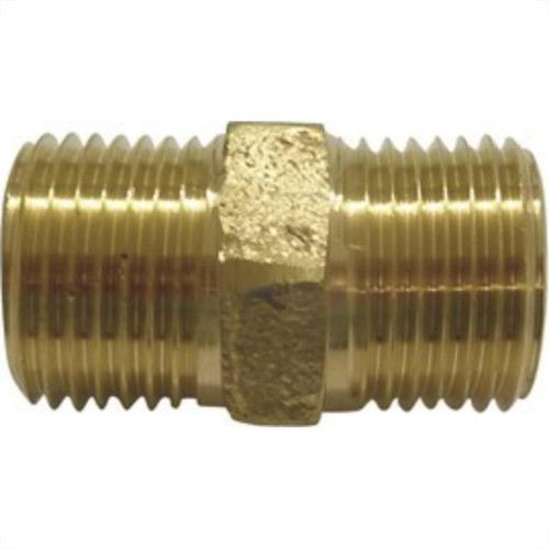 Niple Latao Amarelo Metais Rei 1/2X1/2 10057 - Kit C/6 Niple Latao Amarelo Metais Rei 1/2X1/2 10057 - Kit C/6