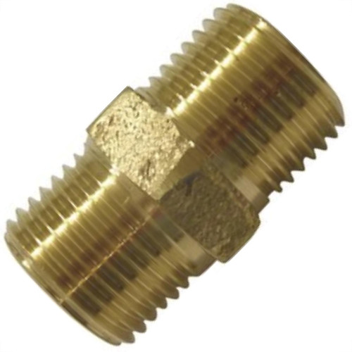 Niple Latao Amarelo Metais Rei 1/2X1/2 10057 - Kit C/6 Niple Latao Amarelo Metais Rei 1/2X1/2 10057 - Kit C/6