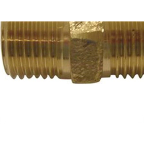 Niple Latao Amarelo Metais Rei   3/4X3/4 10061 - Kit C/6
