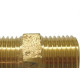 Niple Latao Amarelo Metais Rei   3/4X3/4 10061 - Kit C/6