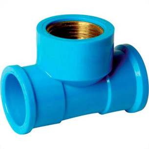Viqua Azul Tee Liso Liso Rosca 20Mm X 1/2'' - Kit C/10