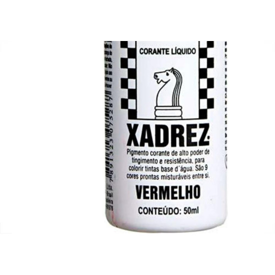 Corante Xadrez Laranja 50Ml Para Tinta - Kit C/12 Corante Xadrez Laranja 50Ml Para Tinta - Kit C/12