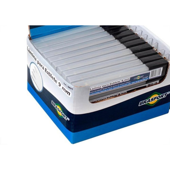 Lamina Estilete Estreita Brasfort 10Pecas 8601 Lamina Estilete Estreita Brasfort 10Pecas 8601