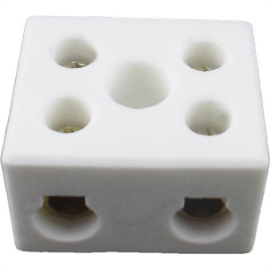 Conector Porcelana Interneed 2 Polos 16Mm 66118 - Kit C/10 