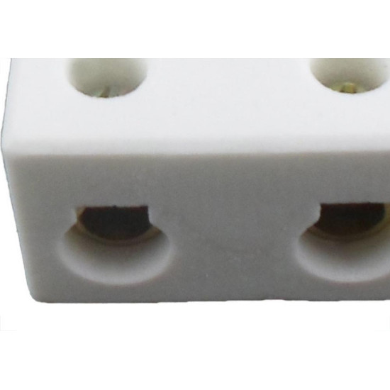 Conector Porcelana Interneed 2 Polos 16Mm 66118 - Kit C/10 Conector Porcelana Interneed 2 Polos 16Mm 66118 - Kit C/10