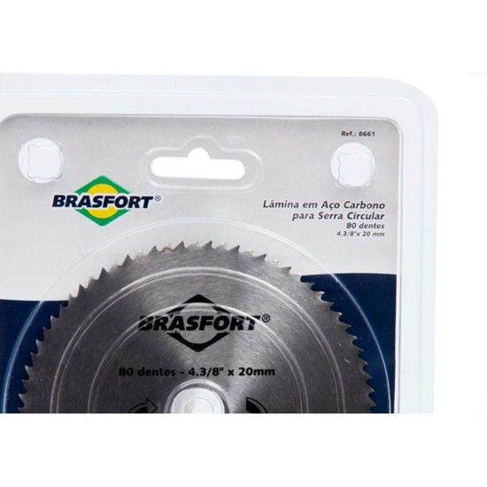 Serra Circular Aco Carbono Brasfort 4.3/8X80X20 8661