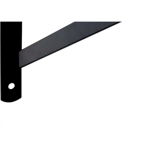 Suporte Prateleira Hayner Reforcada Preta 25Cm Peca 201665 - Kit C/12 Suporte Prateleira Hayner Reforcada Preta 25Cm Peca 201665 - Kit C/12