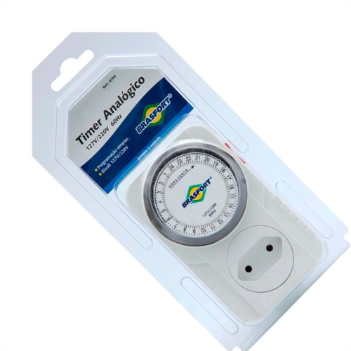 Timer Analogico Brasfort Bivolt 8769 Timer Analogico Brasfort Bivolt 8769