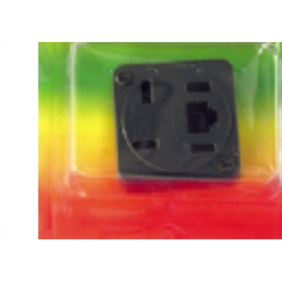 Tomada Fone Externa Com 1 Modular Preta Cartela 365 Tomada Fone Externa Com 1 Modular Preta Cartela 365