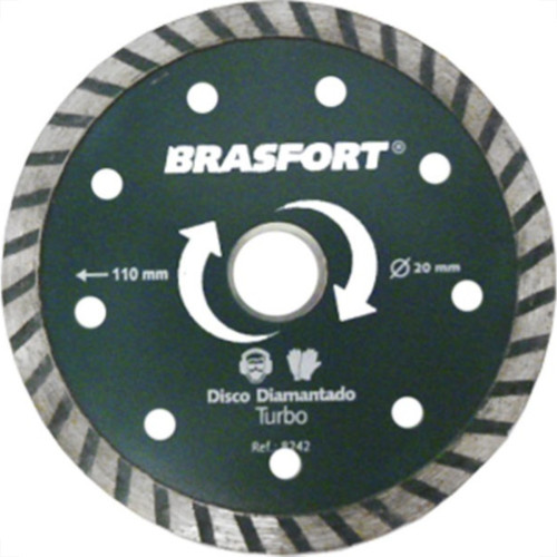 Disco Diamantado Brasfort Turbo Seco 110Mm 8242 Disco Diamantado Brasfort Turbo Seco 110Mm 8242