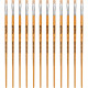 Pincel Para Artesanato Roma Ponta Chata 10 615 10 - Kit C/12 Pincel Para Artesanato Roma Ponta Chata 10 615 10 - Kit C/12