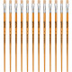 Pincel Para Artesanato Roma Ponta Chata 12 615 12 - Kit C/12 