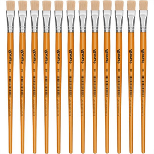 Pincel Para Artesanato Roma Ponta Chata 18 615 18 - Kit C/12 