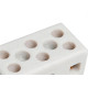 Conector Porcelana Brasfort 3 Polos 06Mm 8608 - Kit C/100 Conector Porcelana Brasfort 3 Polos 06Mm 8608 - Kit C/100