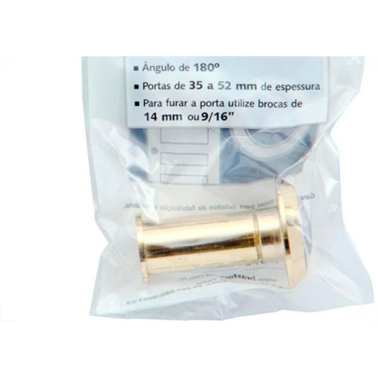 Visor Para Porta Brasfort Dourado 8535 Visor Para Porta Brasfort Dourado 8535