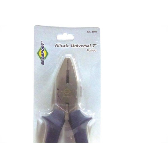 Alicate Universal Profissional Brasfort Polido 7'' 8001 Alicate Universal Profissional Brasfort Polido 7'' 8001
