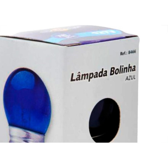 Lampada Bolinha Brasfort 07Wx127V Azul 8466 - Kit C/25 Lampada Bolinha Brasfort 07Wx127V Azul 8466 - Kit C/25